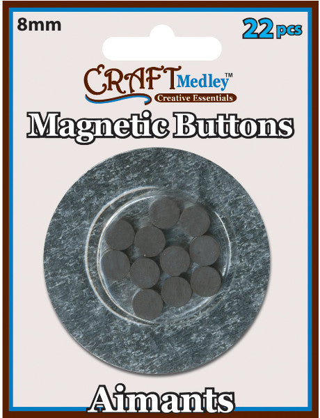 Magnetic 8mm Buttons On Mirror, 22-Pack