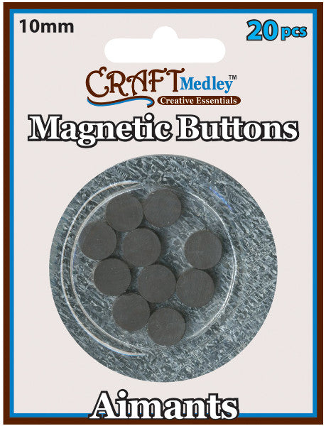 Magnetic 10mm Buttons On Mirror, 20-Pack