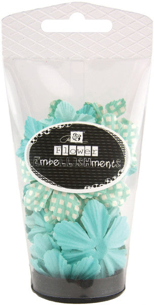 Petal Palette Handmade Paper Flowers, Aqua