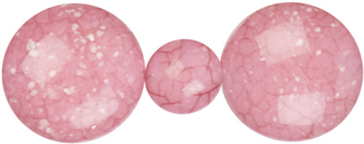 Jewelry Basics Acrylic Beads, Pink Round Crackle