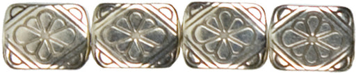 Jewelry Basics Acrylic Beads, Small Silver Square