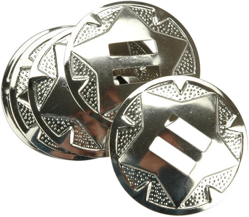 Nickel Concho Round Star - 1.5"