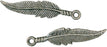 Antique Silver Feather Charms - 1.0625"