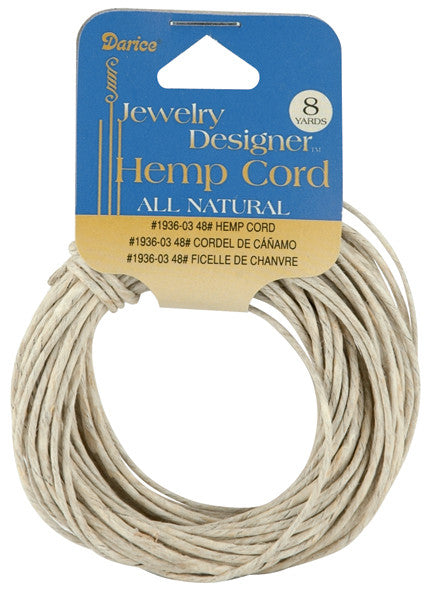 Natural 48# Hemp Cord - 8 Yards