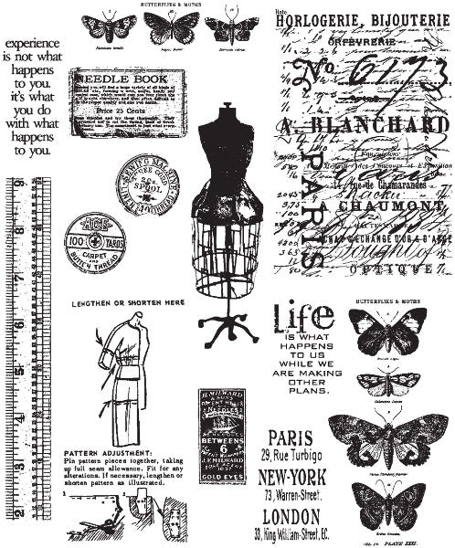 Tim Holtz Cling Rubber Stamp Set, Attic Treasures