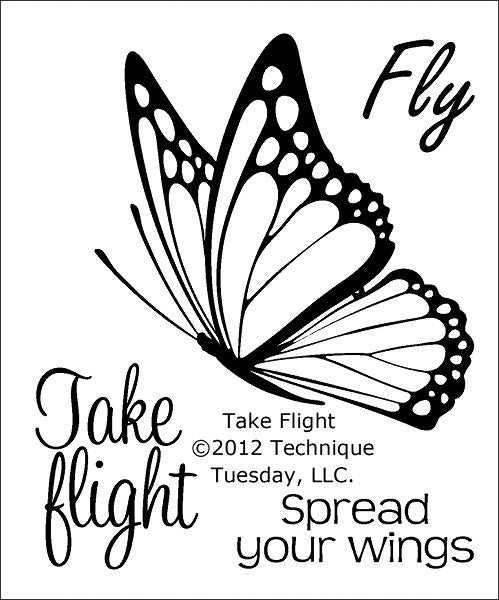 Technique Tuesday Clear Stamps, Take Flight