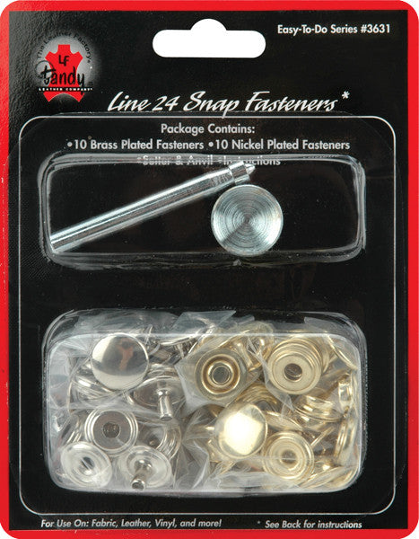 Easy-To-Do Series Line Snap Fasteners - 24 Ct