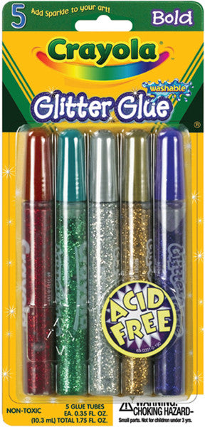 Washable Glitter Glue Pens Bold - 5 Ct