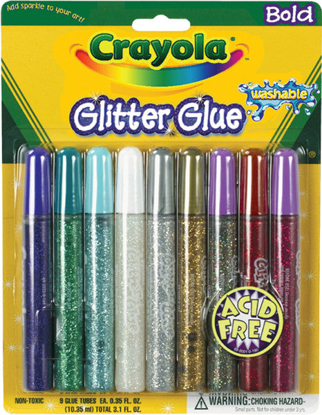 Washable Glitter Glue Pens Bold - 9 Ct