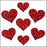 Sandylion Classpak Stickers, Heart Red