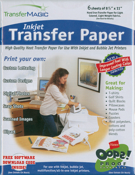 Ink Jet Transfer Paper-8-1/2"X11" 6/Pkg