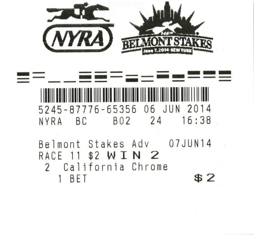 2014 Belmont Stakes Betting Ticket