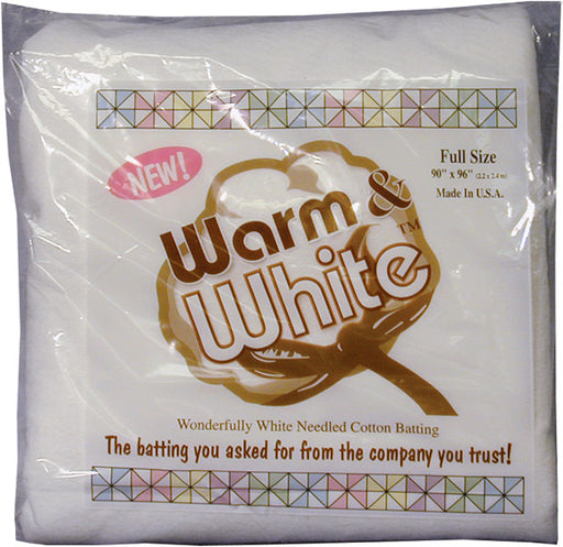 Warm & White Cotton Batting-Full Size 90"X 96"