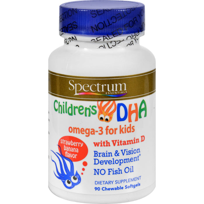 Spectrum Essentials Childrens DHA Strawberry Banana - 90 Chewable Softgels