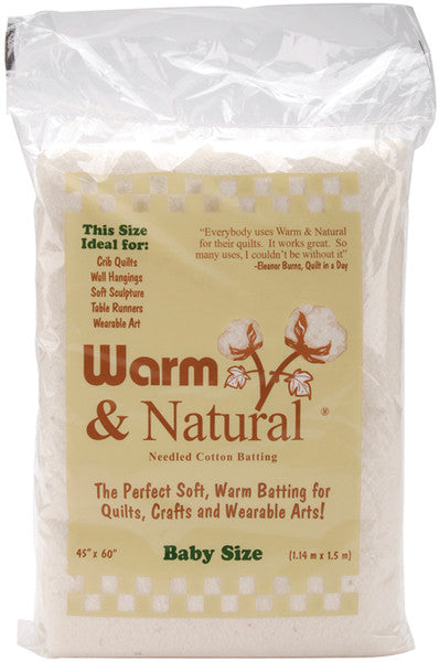 Warm & Natural Cotton Batting-Crib Size 45"X60"