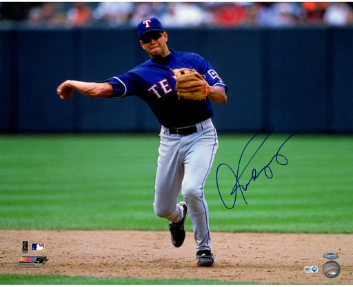 Alex Rodriguez Texas Blue Jersey Fielding Horizontal 16x20 Photo (MLB Auth)