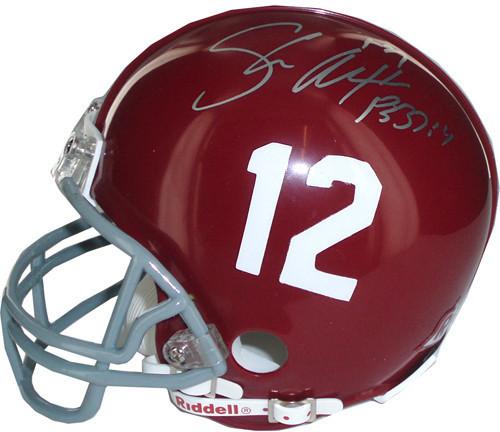 Shaun Alexander Alabama Mini Helmet (3rd Party Holo)