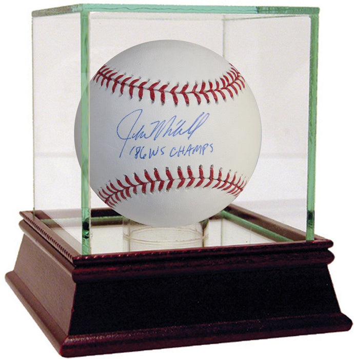 John Mitchell Signed MLB Baseball w/ 86 WS Champs Insc