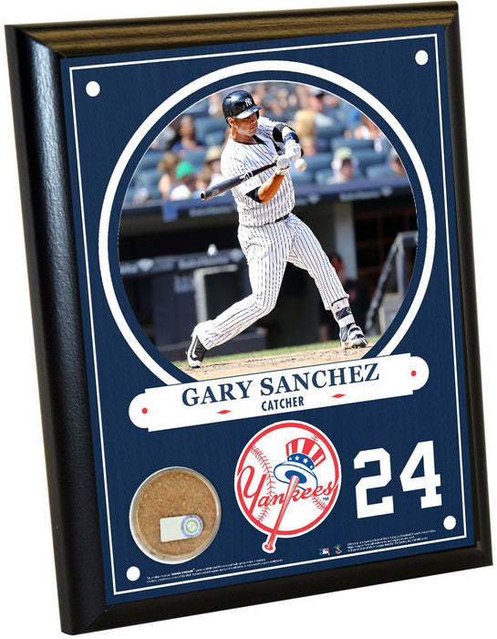 Gary Sanchez New York Yankees 8x10 Plaque with Game Used Yankee Stadium Dirt