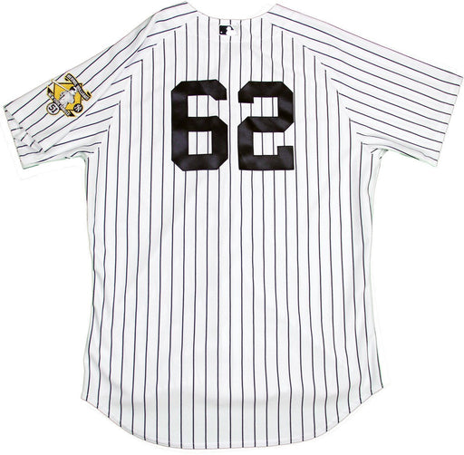 Alan Cockrell Jersey - NY Yankees 2015 Game Used #62 Pinstripe Jersey w/ Bernie Retirement Patch (5/24/2015)(HZ754301)(0000005647)