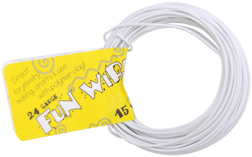 Marshmallow White Plastic Coated 24 Gauge Wire