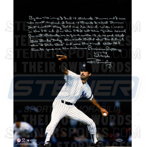 Ron Guidry Signed Pitching on Mound 16x20 Story Photo