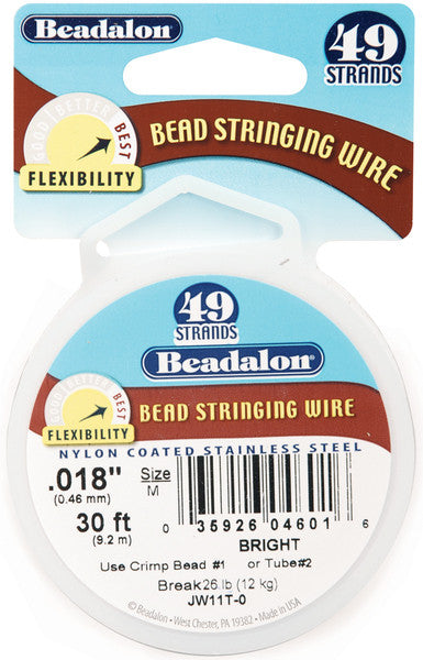 Bright 49 Strand Stringing Wire - 0.018"