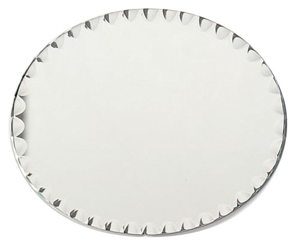 Oval Glass Mirror with Scallop Edge Bulk - 8" x 10"