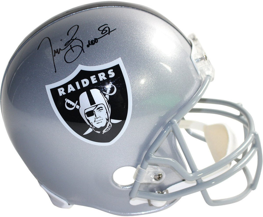 Tim Brown Signed Oakland Raiders Full Size Replica Helmet   
