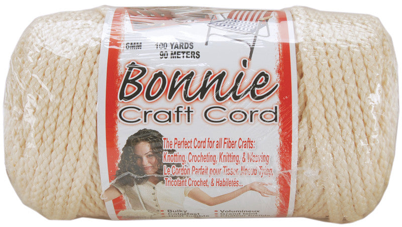 Macrame Craft Cord Flesh/Cream - 6mm x 100 Yards