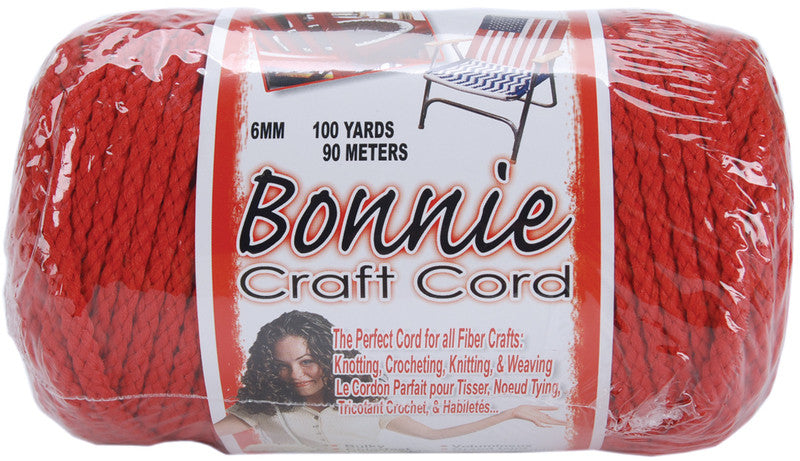 Macrame Craft Cord Red - 6mm x 100 Yards