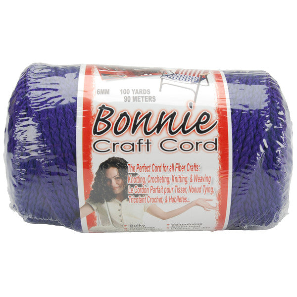 Macrame Craft Cord Purple - 6mm x 100 Yards