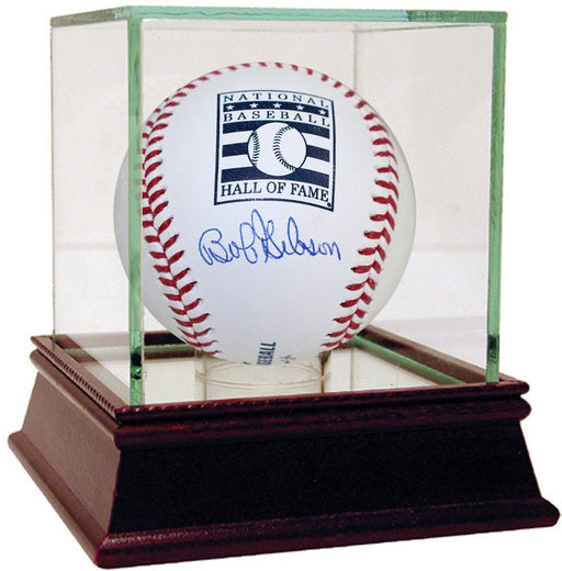 Bob Gibson Signed HOF Logo Baseball