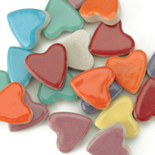 Ceramic Heart Tiles in Value Pack - 12 oz.