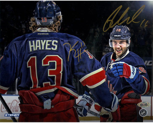 Derick Brassard & Kevin Hayes Dual Signed Celebrating 8x10 Photo