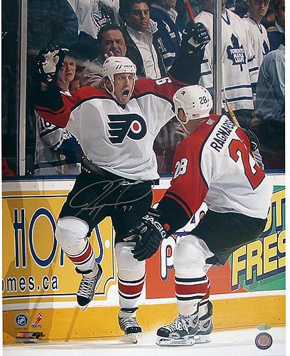 Jeremy Roenick Flyers Game Winning Goal Celebration Vertical 16x20 Photo