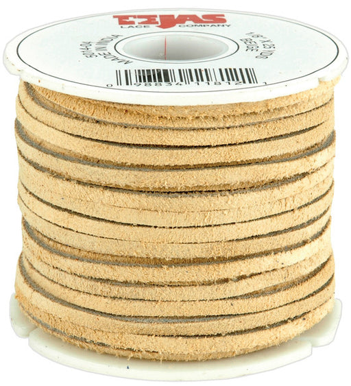 Solid Suede Lace Beige - 0.125" x 25 Yards