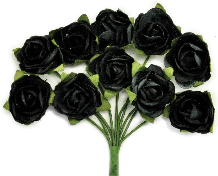 Mini Paper Blooms-Black