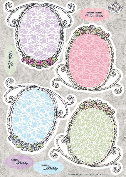 Frou Frou Die-Cut Punch-Out Sheet, Frames