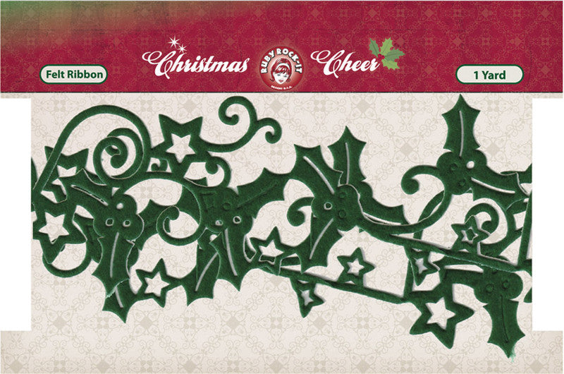 Christmas Cheer Die-Cut Felt Ribbon