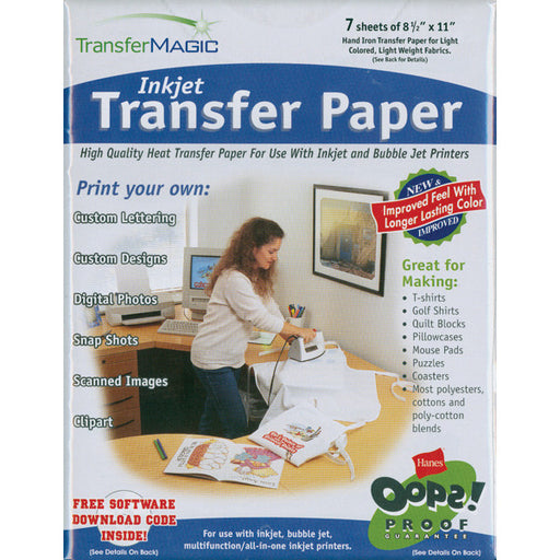 Ink Jet Transfer Paper-8-1/2"X11" 7/Pkg