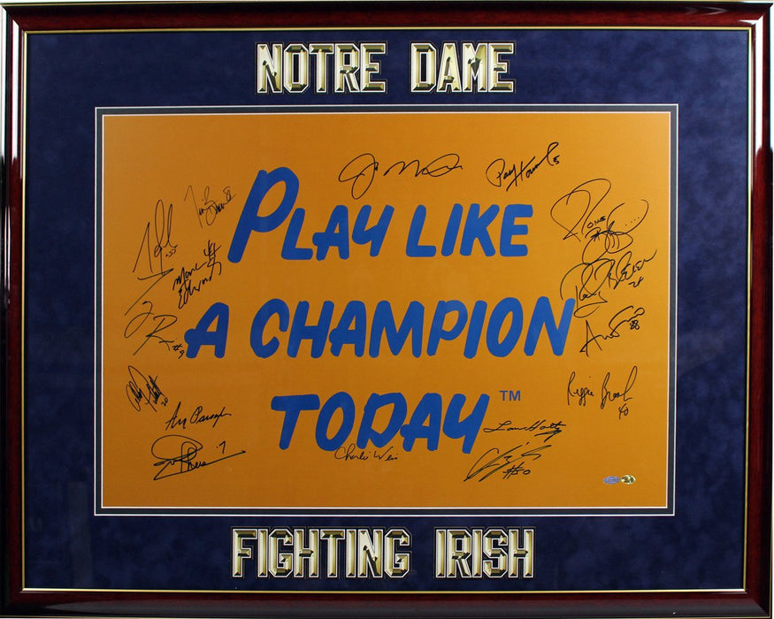 Play Like A Champion Today 16 Signature 20x30 Poster Elite Framed