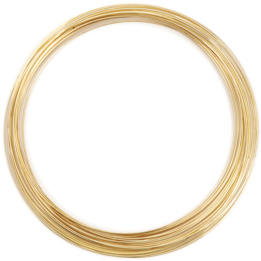 Gold Plated Memory Wire Necklace - 18 Loops