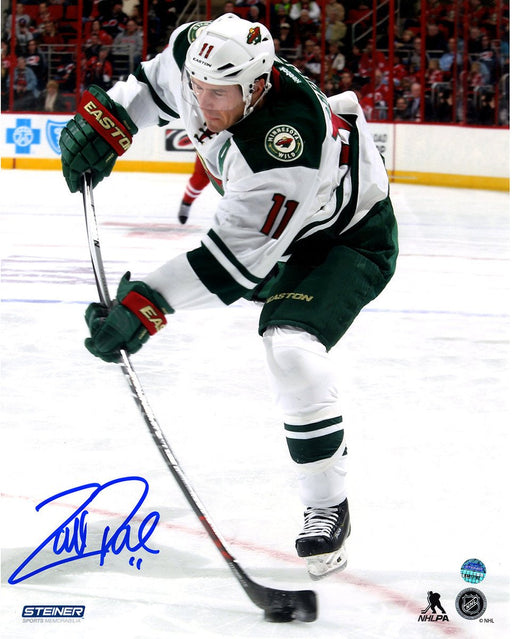 Zach Parise Signed Minnesota Wild Stick Flex 8x10 Photo