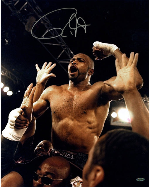 Roy Jones Jr. Signed Celebrating vs. Louis News 16x20 Vertical Photo