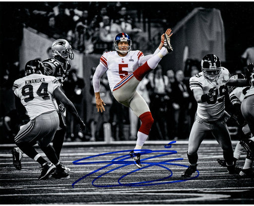 Steve Weatherford Signed Punting in Super Bowl 8x10 Photo