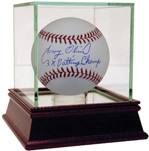 Tony Oliva Autographed Baseball w/ 3x Batting Champ Inscription