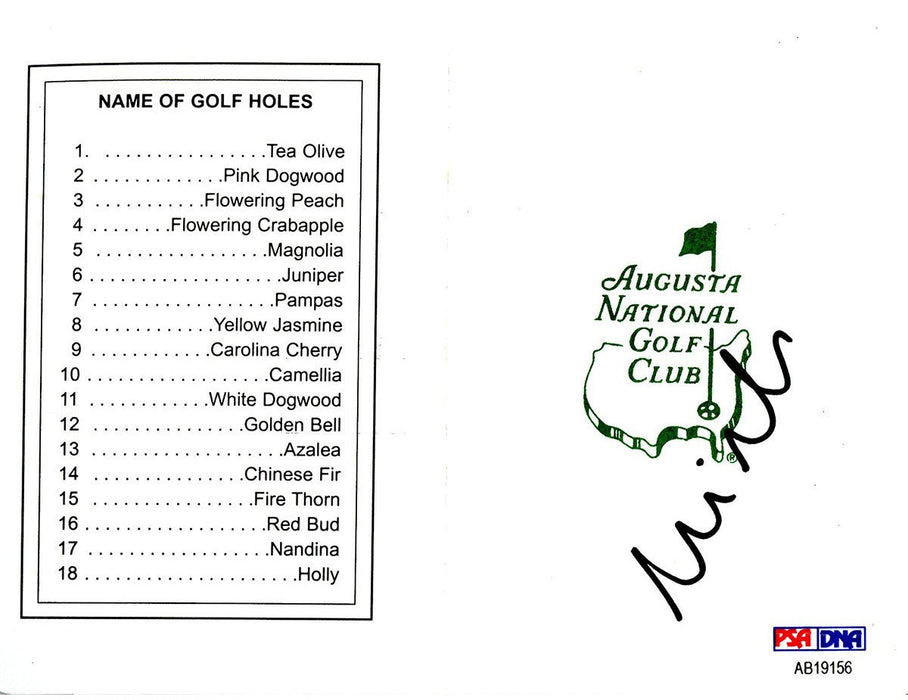 Mike Weir Signed Augusta National Masters Scorecard (PSA/DNA)