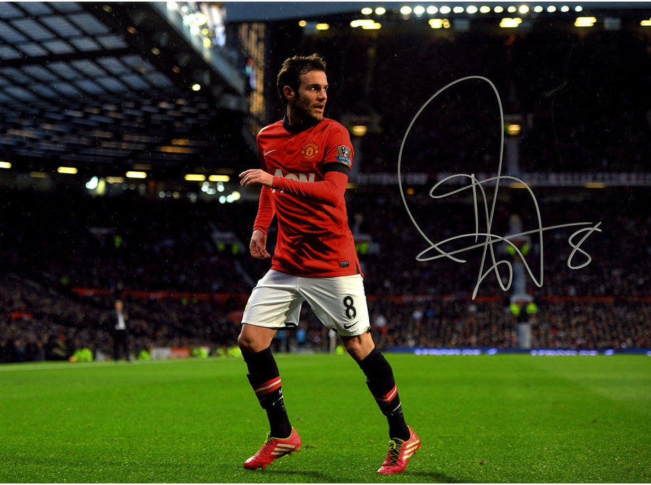 Juan Mata Signed Manchester United Old Trafford Photo ( Icons Auth & Third Party Holo)