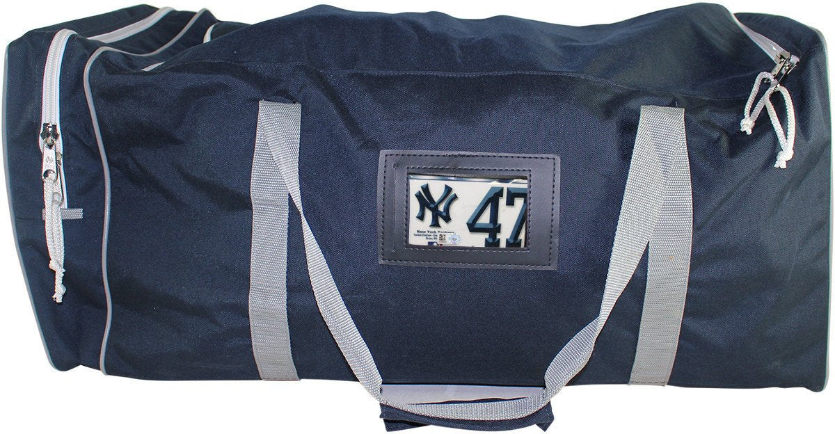 Ivan Nova Equipment Bag - NY Yankees 2015 Team Issued #47 Equipment Bag (HZ999493)